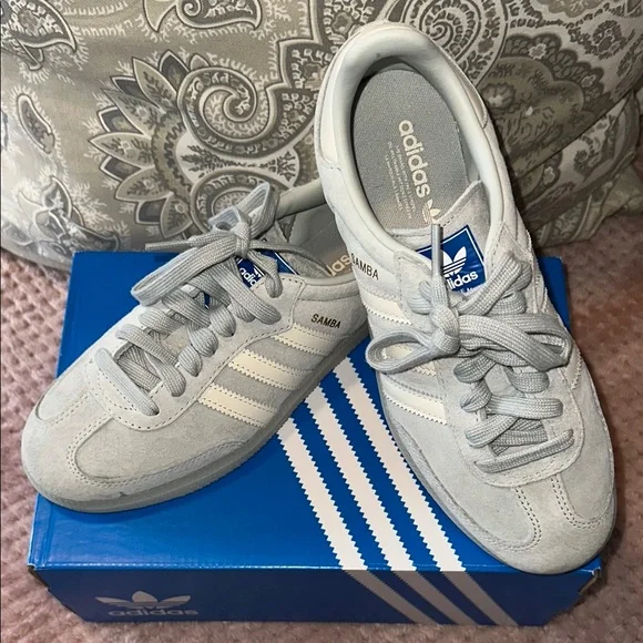 adidas gazelle silver green womens Vintage Adidas ATP Tour Velcro Sneakers US 9  dla dushy